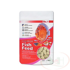 Thức ăn cá Dr+ Premium Brine Shrimp Tablets cám dán viên artemia bể cá tép cảnh