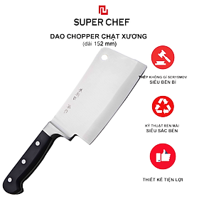 Mua Dao Chặt Xương Ngắn Chính Hãng Super Chef Lưỡi Dày 4mm Cứng Cáp  Không Gỉ Sét  Không Ăn Mòn Đảm Bảo An Toàn Sức Khỏe Vừa Sắc Bén Lâu Cùn Và Tiện Lợi ( Lưỡi dài 15.2 cm)