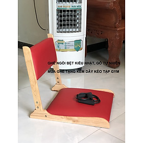 Mua Ghế bệt tựa lưng  ghế lười bằng gỗ VIMOS -Tặng kèm dây kéo tập thể dục( màu ngẫu nhiên)