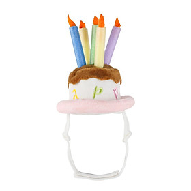 Adorable Pet Headwear with 5 Color Candles  Birthday Hat for Easter