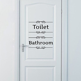 Mua Decal dán cửa chữ TOILET - BARTHROOM