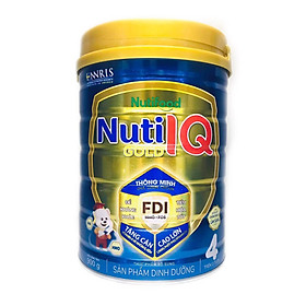 Sữa Nuti IQ Gold 4 900g (mới) - Phát triển não bộ và thị giác, Tăng cường sức đề kháng, Phát triển cân nặng - chiều cao, Tiêu hoá - hấp thu tốt, Ngăn ngừa táo bón