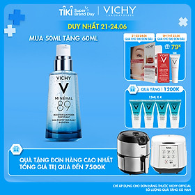 Bộ sản phẩm Serum khoáng phục hồi chuyên sâu Vichy Mineral 89 50ml và 3 serum khoáng phục hồi chuyên sâu Mineral 89 15ml