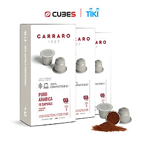 Cà Phê Viên Nén Thân Thiện Môi Trường Carraro Puro Arabica Compostable