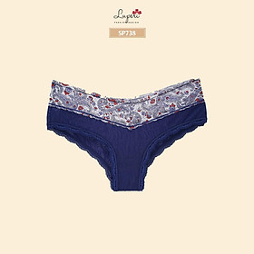Quần Lót Nữ Lụa Phối Ren Cạp Vừa LUPERI LU3QL738 Dáng Hipster Nâng Mông Chất Liệu Mát Thoáng Khí Khử Mùi Tốt