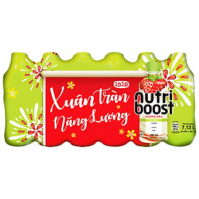Lốc 24 Chai Sữa Nutriboost Hương Dâu (297ml / Chai)