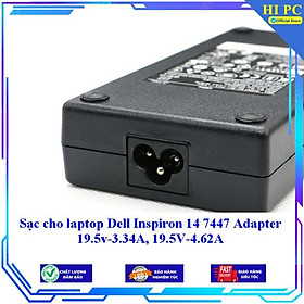 Sạc cho laptop Dell Inspiron 14 7447 Adapter 19.5v-3.34A 19.5V-4.62A - Kèm Dây nguồn - Hàng Nhập Khẩu