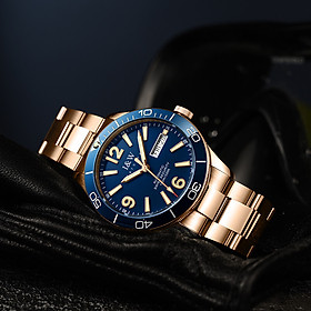 Đồng hồ nam chính hãng IW CARNIVAL IW586G-1 Kính sapphire ,chống xước ,Chống nước 50m ,Bảo hành 24 tháng,Máy cơ (Automatic),dây kim loại thép không gỉ 316L, mặt xanh thiết kế đơn giản dễ đeo