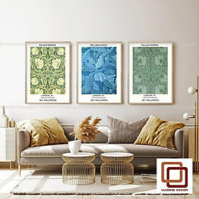 Mua Bộ 3 tranh canvas treo tường William họa tiết cổ điển tone lạnh  tranh treo tường có đinh và móc tặng kèm