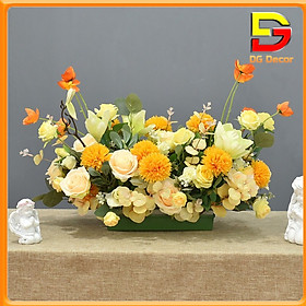 Mua Lẵng Hoa Để Bàn Hội Nghị Phòng Họp Giỏ Hoa Giả Trang Trí Bàn Trà Sự Kiện Dài 40-60cm DC-158