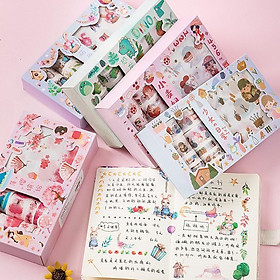 Bộ 20 món sticker, washi độc đáo dễ thương