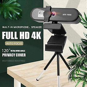 Webcam Cho Máy Tính PC Laptop 4K FullHD Kèm Mic Tích Hợp Micro To Rõ Cho Cuộc Gọi Video Call Zoom Góc Siêu Rộng New Chất Lượng Cao Để Live Stream Học Online Hàng Nhập Khẩu
