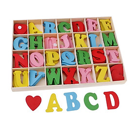 Hình ảnh 112x Natural Adhesive Wooden Letter Alphabet Embellishments w/Box Kids Games