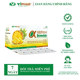 Viên Uống Giảm Sưng, Đau, Tụ Máu, Phù Nề Do Viêm, Chấn Thương Alpha V Bromelain VIPHAR Hộp 120 Viên