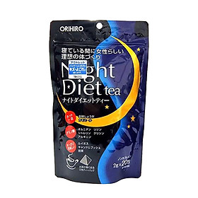 Trà Night Diet Tea Orihiro Cho Người Mỡ Bụng 24 túi Nhật Bản