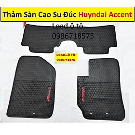 Thảm Sàn, Thảm Trải Sàn Xe Huyndai Accent 2023-2018 Chất Liệu Cao Su Đúc Nguyên Khối Tổ Ong