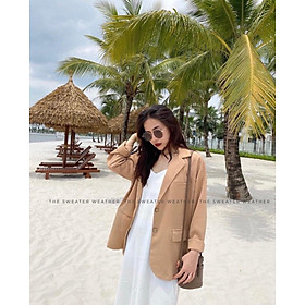 Áo khoác nữ,áo vest blazer nữ dáng suông 2 khuy chất vải cao cấp