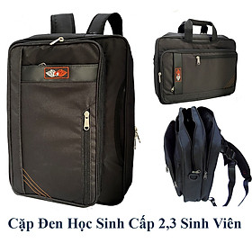 Cặp Đen Học Sinh Cấp 2,3( Balo Đa Năng) Dành Cho Sinh Viên, Nhân Viên Văn Phòng Vừa Laptop 15.6inch