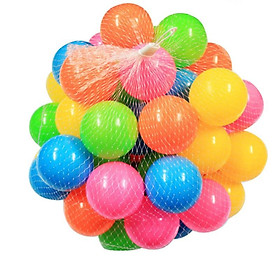 Túi 10 quả bóng nhựa đường kính 5.5cm cho bé chơi nhà banh lều bóng
