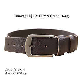 Thắt Lưng Dây Nịt Nam Da Bò MEDYN - Thiết Kế Cổ Điển, Da Bò Thật, Bền Đẹp Theo Thời Gian