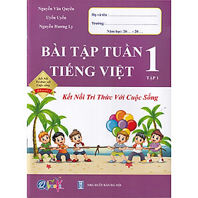 Sách - Bài tập tuần Tiếng Việt 1 tập 1 (Kết nối tri thức với cuộc sống)