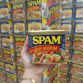 Set 04 Thịt hộp Glorious Spam 25% Less Sodium 340g của Mỹ