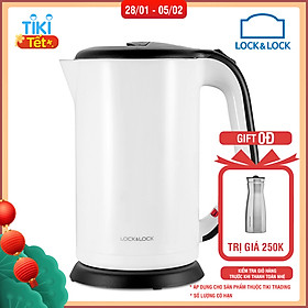 Bình Đun Siêu Tốc 2 lớp Lock&Lock EJK738WHT (1.7L) - Trắng - Hàng chính hãng