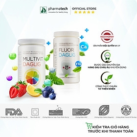 Combo Viên uống bổ sung vitamin bảo vệ sức khỏe MULTIVIT DAGLIG Lọ 180 Viên + FLOUR DAGLIG 300 Viên