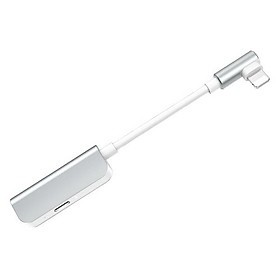 Bộ chuyển đổi Baseus sạc nhanh 2A Lightning sang Audio 3.5mm + Lightning tương thích với tất cả iPhone - Hàng chính hãng
