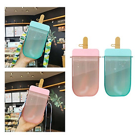 2 Pcs Water Bottles with Straws Drinking Cups Water Jug Camping for Adult