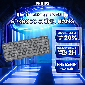 Bàn phím không dây Philips SPK6338 - Hàng chính hãng - Màu Xám