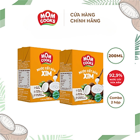  Combo 2 Hộp Nước Cốt Dừa Mom Cooks 200ml/Hộp