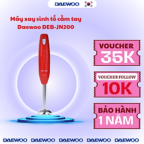 Máy Xay Sinh Tố Cầm Tay Inox DAEWOO DEB-JN200 (150W) - Đỏ - Hàng chính hãng