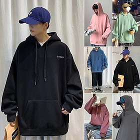 Áo khoác hoodie tay dài phong cách Hàn Quốc thời trang cho nam 5 màu tùy chọn size M-5XL