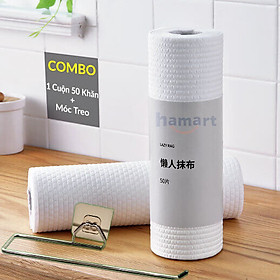 Mua Cuộn 50 Khăn Giấy Lau Bếp Đa Năng Vải Không Dệt Thấm Hút Lau Sạch Dầu Mỡ Có Móc Treo HÀNG LOẠI 1