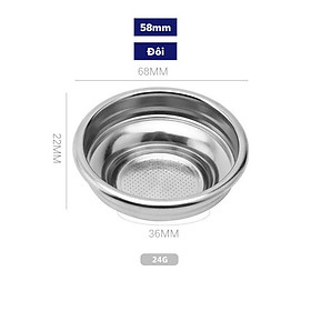 Mua Rổ phin inox 54mm cafe pha máy lỗ nhỏ tạo crema dày sánh và mịn đủ size đủ loại bảo hành 1 đổi 1 pha cà phê espresso