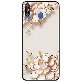 Ốp lưng dành cho Samsung M30 mẫu Tranh Hoa Nền Trắng