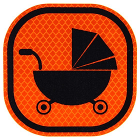 3M Diamond Reflective Warning Sticker Baby Car Logo Car Sticker Fluorescent Yellow Green 10x10cm Baby in Car Car Baby Car Baby Sticker Night Safety Reflective Film