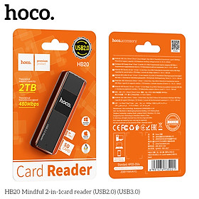 Mua Đầu lọc thẻ nhớ hàng chính hãng HOCO HB20  đọc thẻ MICRO SD và thẻ SDHC hỗ trợ tối đa 2TB Hoco Mall Official