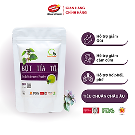 Bột Tía Tô Quảng Thanh 100% Nguyên Chất Sấy Lạnh - Bổ phổi phế, đẹp da, hỗ trợ bệnh Gout - Gói 100 gr