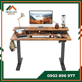 Mua Bàn làm việc học tập thông minh tự động điều chỉnh độ cao MS03  mặt bàn gỗ  có ngăn tủ  khung bàn phủ sơn tĩnh điện