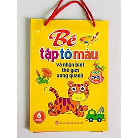 Bé Tập Tô Màu và Nhận Biết Thế Giới Xung Quanh - Combo túi 6 cuốn - HaAnBook