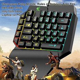 Bàn phím giả cơ FREE WOLF K15 chơi game Pubg,Rules of Survival,Free Fire trên đt,máy tính bảng,Laptop và PC - VL - Hàng Chính Hãng