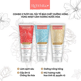 Combo 3 tuýp gel tẩy tế bào chết Rewhitez dưỡng hồng vùng nhạy cảm, hương nước hoa