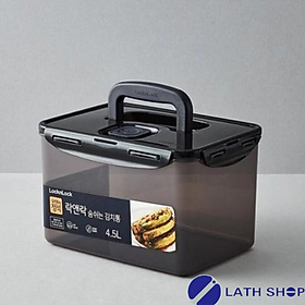 Mua Hộp Nhựa Muối Kim Chi LocknLock Dáng Cao Chất Liệu PP  Nắp Có Gioăng Silicon Kín Hơi  Van Thoát Khí  Có Tay Xách -  Sản Xuất Tại Hàn Quốc HPL827BDG- 4.5L- Hàng Chính Hãng
