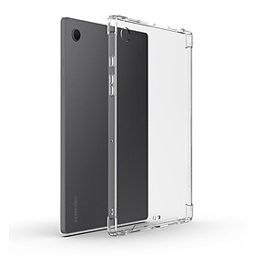 Ốp Lưng Chống Sốc Cho Samsung Tab A8 10.5 inch X200/X205 Dẻo Silicon Trong Suốt, Có Gờ Bảo Vệ Camera