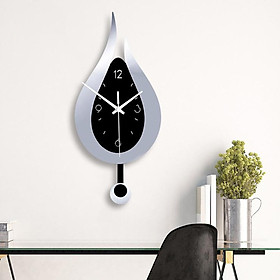 Pendulum Kitchen Wall Clocks Battery Operated Decorative Black