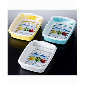 Mua Giá đựng hoa quả 2 lớp hình chữ nhật nội địa Nhật Bản - Giao màu ngẫu nhiên