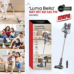 Máy hút bụi cầm tay Lumabella LB- 63021 SẠC PIN công suất cực lớn lên đến 2200W hút bụi mịn gia đình, ô tô - HÀNG CHÍNH HÃNG