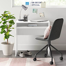 Mua Bàn Gỗ Nhỏ Đơn Giản Mà Đẹp Màu Trắng SIB Decor BLV115